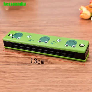 HEAS Dễ Thương Tremolo Harmonica 16 Lỗ Nhạc Cụ Trẻ Em Giáo Dục Vỏ Gỗ Nhiều Màu Sắc