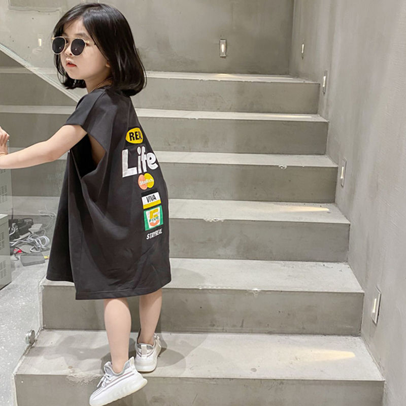 Đầm Dài Không Tay Họa Tiết Hoạt Hình Dành Cho Bé Gái