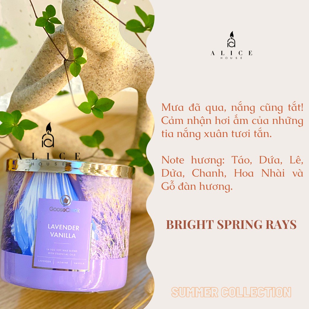 ☀️GOOSE CREEK 3 BẤC | ☀️ NẾN THƠM CHÍNH HÃNG - ALICE HOUSE CANDLE