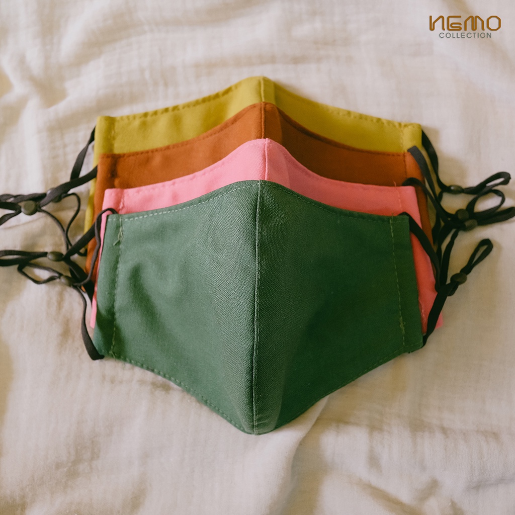Khẩu Trang Vải 3D NEMO Full Linen Cao Cấp, Kiểu Dáng Thời Trang, Lọc Bụi, Chống Nắng, Kháng Khuẩn - KTLSM