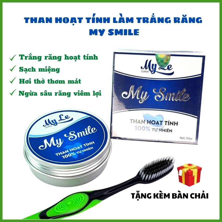 Bột trắng răng than hoạt tính My Smile 50gr bột đánh răng từ than tre hoạt tính