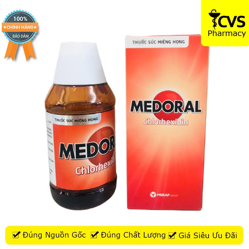 Nước Súc Miệng Họng Medoral 150ml - hỗ trợ ngăn ngừa nhiễm khuẩn ở họng / miệng - cvspharmacy