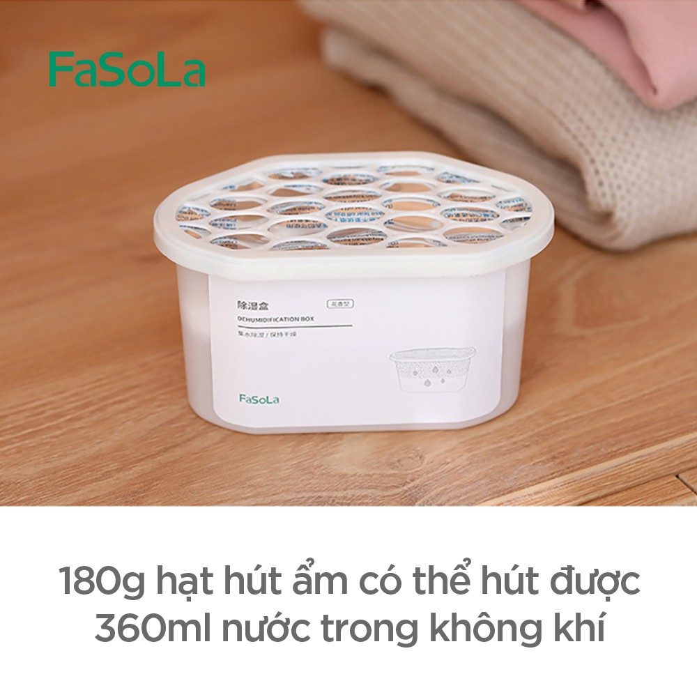 Hộp hút ẩm chống mốc, khử mùi hương hoa (3 hộp) FASOLA FSLJY-118