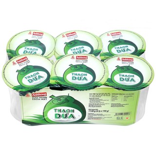 Thanh Hóa - Lốc 6 Ly Thạch Dừa Ánh Hồng 150g (900g)