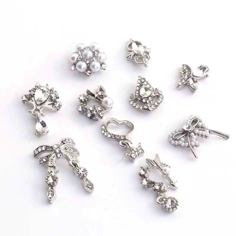 Miếng Dán Trang Trí Móng Tay Bằng Hợp Kim Phong Cách Nhật Bản Cổ Điển Diy