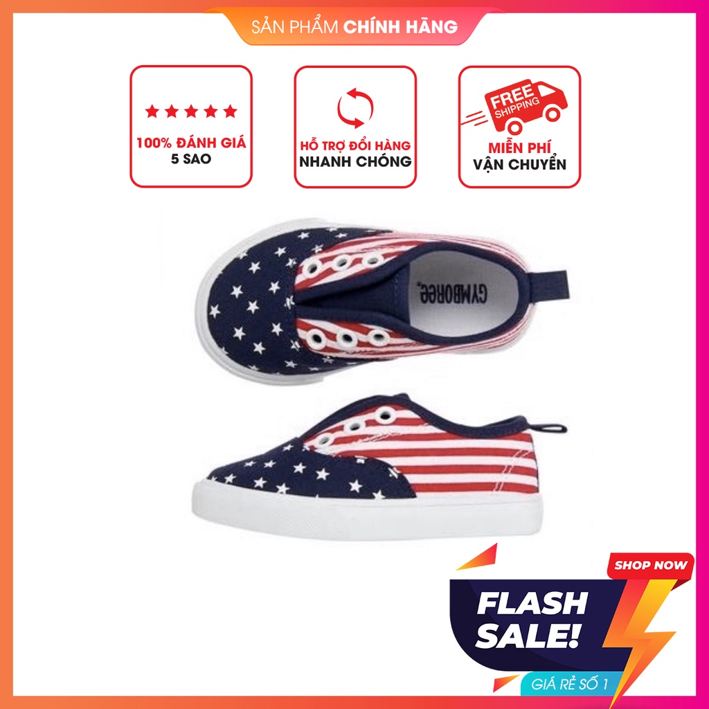 Giày đế mềm cờ mỹ gymboree cho bé, giày cao cấp nhập khẩu, chiều dài giày 20cm