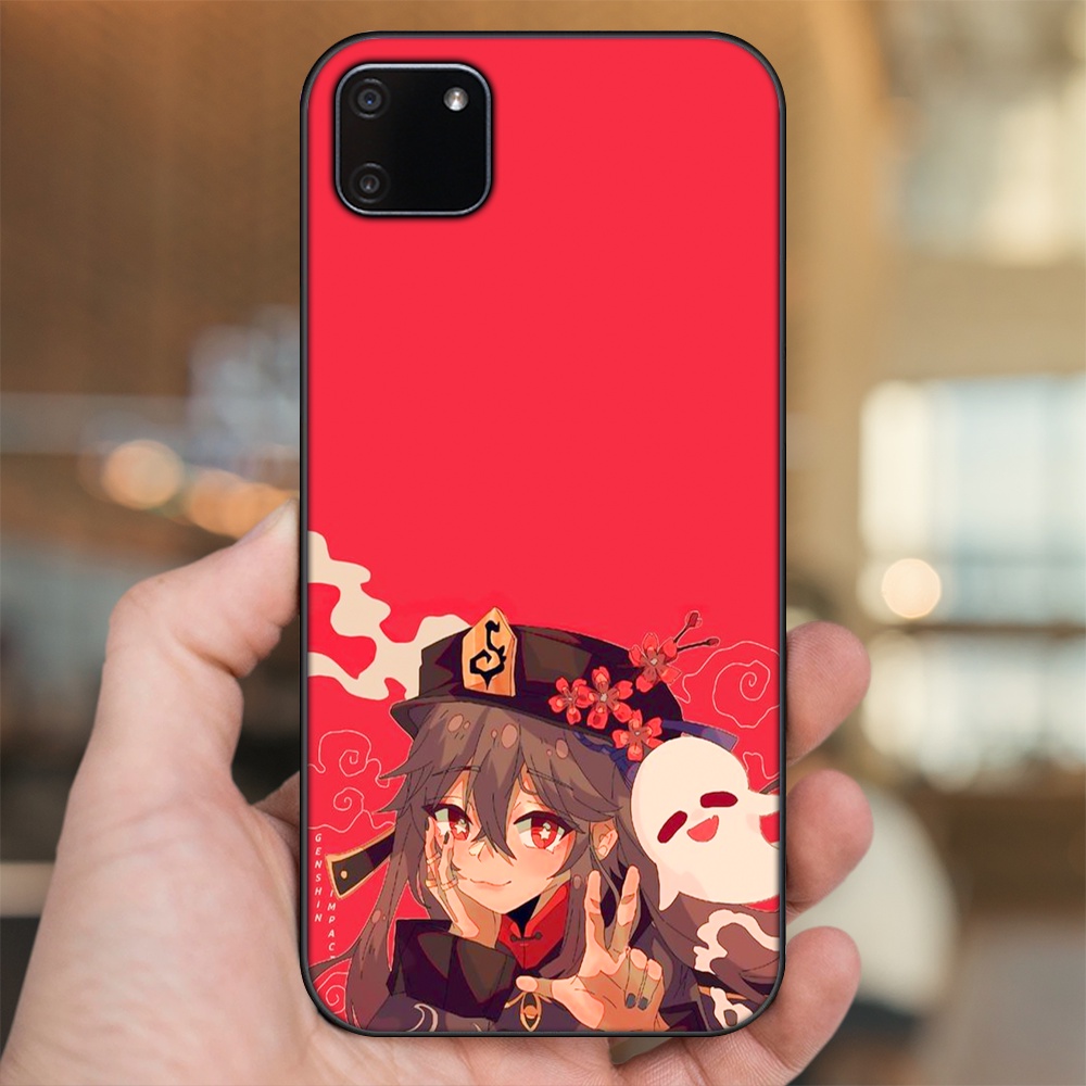 Ốp lưng Realme C11 2020 viền đen in hình Hutao Genshin Impact