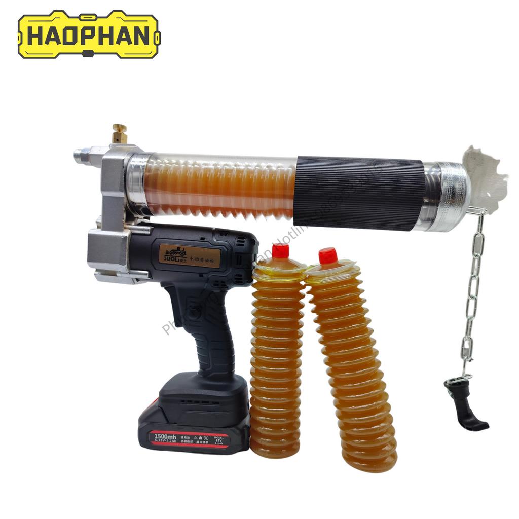 Bơm mỡ, bơm mỡ pin, bơm mỡ pin cầm tay 2 pin tích điện đa năng cao cấp tặng kèm đĩa hút mỡ
