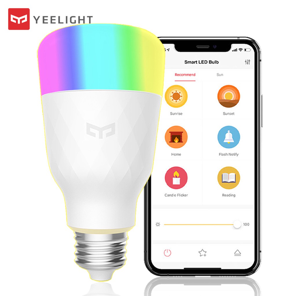 Bóng Đèn LED Thông Minh Xiaomi Yeelight 1S Nhiều Màu 800 Lumens 8.5W E27 Hoạt Động Với Ứng Dụng Mi Home Apple Homekit