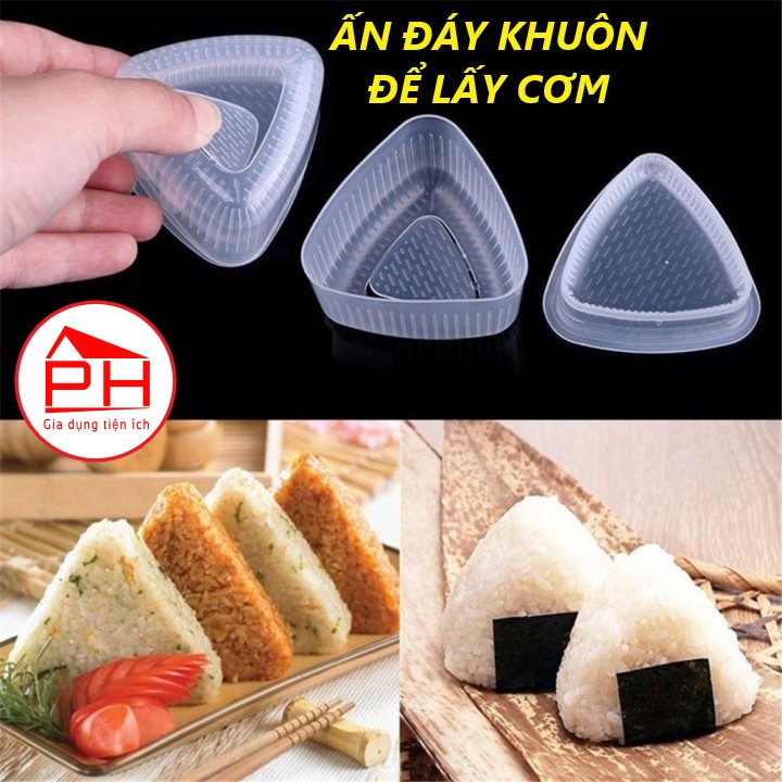 SET 07 Khuôn cơm BENTO ép tạo hình cơm nắm Sushi Origini mẫu đẹp nhựa nguyên sinh an toàn thực phẩm - Gia dụng Phước Hòa