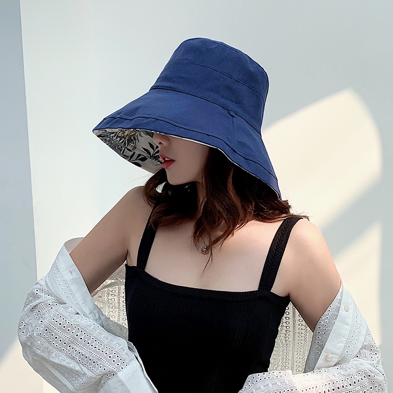 Nón Vành Rộng Hai Mặt Bằng Cotton Chống Nắng EMA gối nệm cho người việt