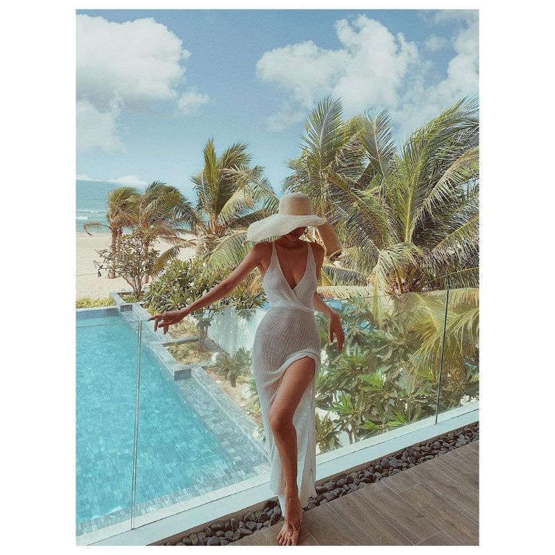 Lakie_bikini: Đầm Lưới Bikini Cover Up Áo Choàng Đi Biển