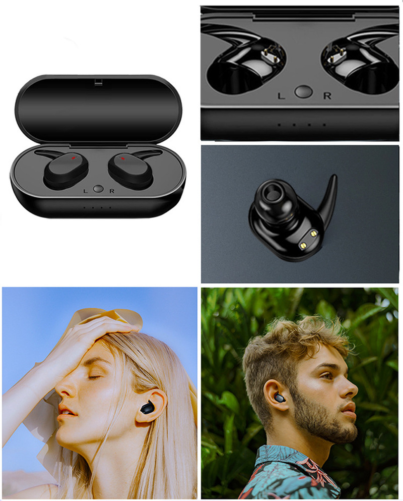 Tai Nghe Bluetooth 5.0 Không Dây Âm Thanh Stereo 3d Kèm Hộp Sạc