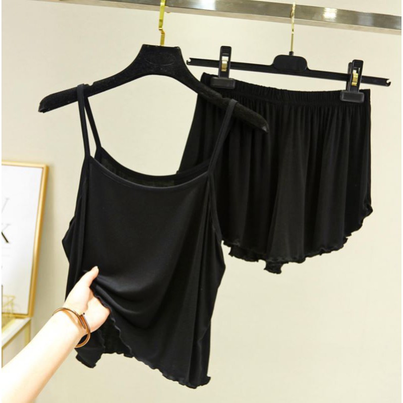 Bộ Ngủ Nữ 2 Dây Thun Cotton Thoáng Mát | BigBuy360 - bigbuy360.vn