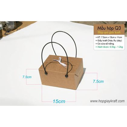 25 cái -Hộp giấy kraft đựng quà tặng - thực phẩm - 6 hủ yến chưng - gà rán = Hộp Q3 | BigBuy360 - bigbuy360.vn