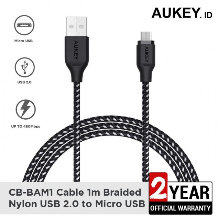 Dây Cáp Sạc Chuyển Đổi Usb 2.0 Sang Micro Usb - 1.2m Cbr99 - Aukey Cb-Bam1