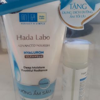 {chính hãng} Sữa Rửa Mặt Hada Labo Dưỡng Ẩm ADVANCED NOURISH Hyaluron Cleanser 80g+ dung dịch dưỡng ẩm hadalabo