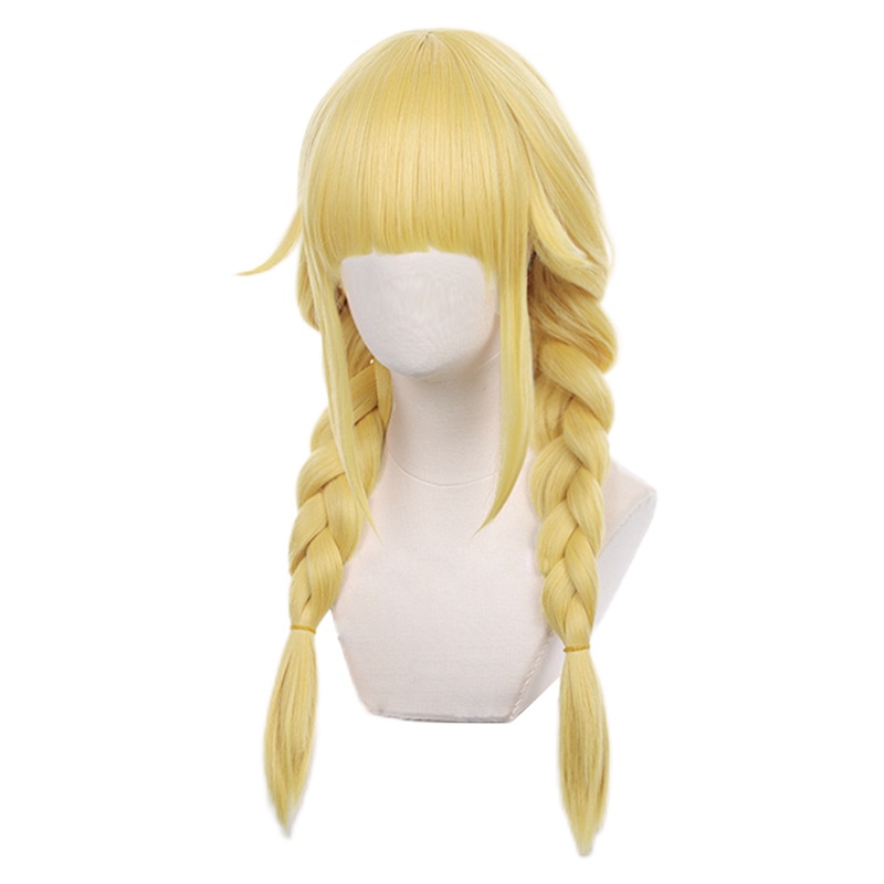 Tóc Giả YGT 60cm Hai Sợi Tổng Hợp Màu Vàng Hóa Trang Nhân Vật Ya Boy Kongming Tsukimi Eiko