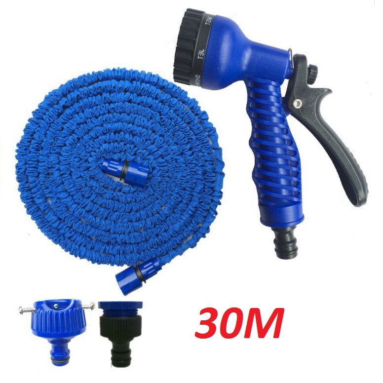 Vòi xịt đa năng giãn nở 3 lần, dài 30 mét giãn nở 10m đến 30m(kèm 2 đầu nối)