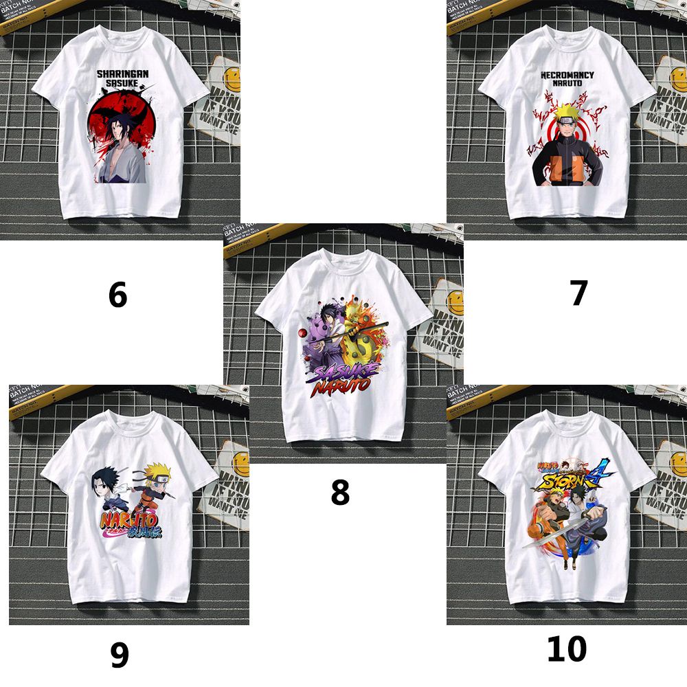 Áo thun tay ngắn cổ tròn in hình Naruto - Sasuke - Itachi - Kakashi thời trang cho nam và nữ | BigBuy360 - bigbuy360.vn