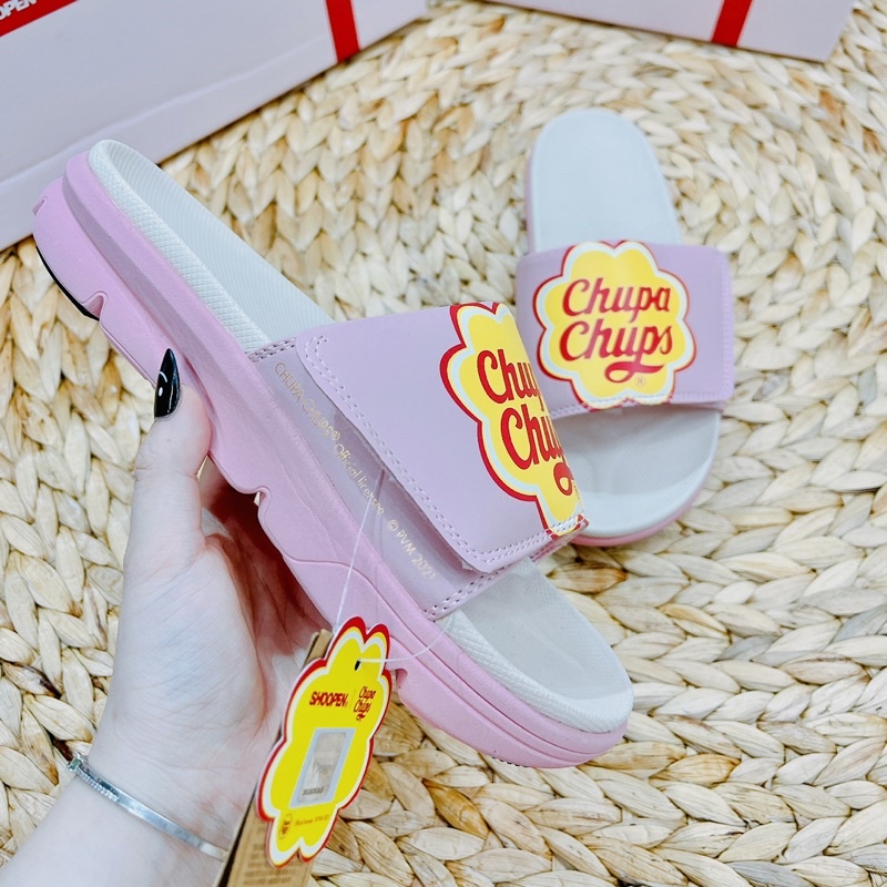 [HÀNG MỚI VỀ] DÉP CHUPPA CHUPS X SHOOPEN KOREA - DÉP QUAI DÁN TIỆN DỤNG - CHÍNH HÃNG CÓ BILL