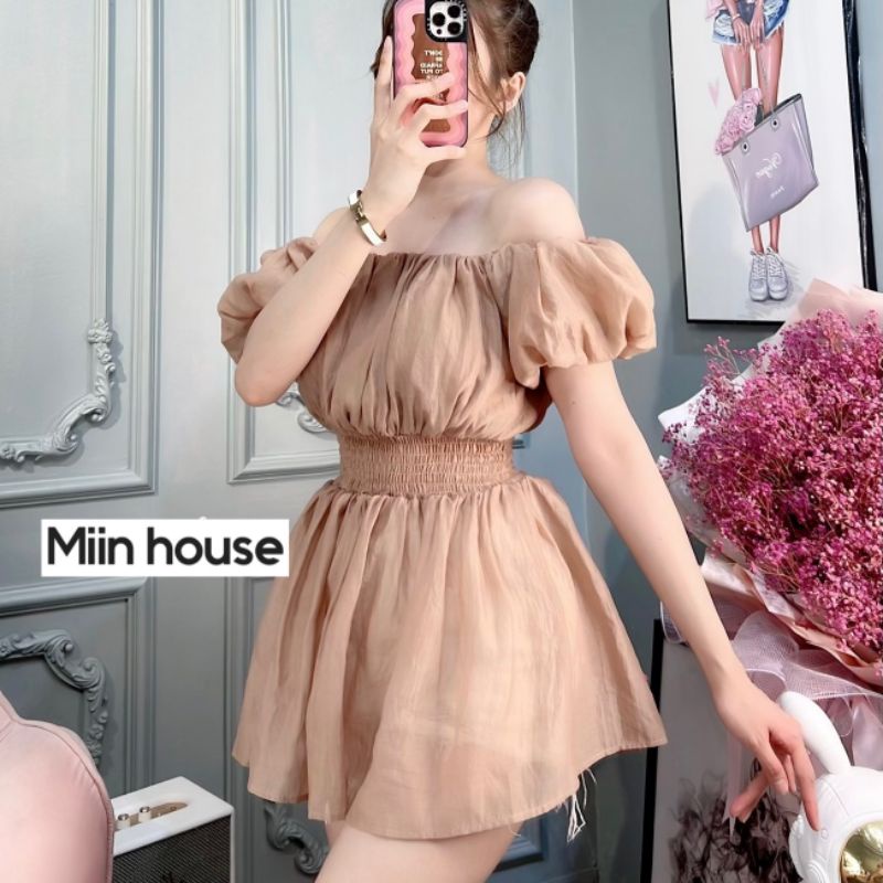 Áo trễ vai nhún chỉ eo | BigBuy360 - bigbuy360.vn