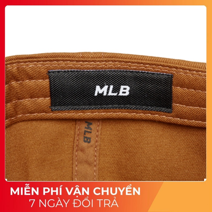 Nón MLB Logo B  Nâu Basic Form Mềm - Hàng Backdoor Cắt Tag