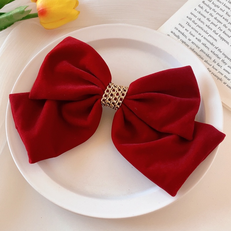 Dây buộc tóc nơ vải nhung phong cách Hàn Quốc thời trang tinh tế dành cho nữ