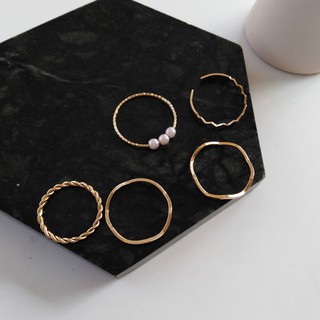 Set 5 nhẫn nhiều kiểu xinh xắn NB02 maycorner
