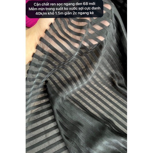 Vải Ren  kẻ sọc co giãn Hàn Quốc 40k1m co giãn đàn hồi rất đanh và bền sợi -May Váy Đầm rất đẹp