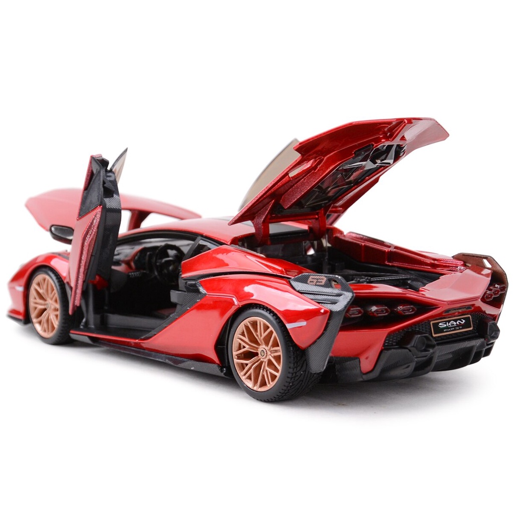 Mô hình xe hơi thể thao Lamborghini Sian FKP 37 màu xanh lá tỉ lệ 1/24 Bburago