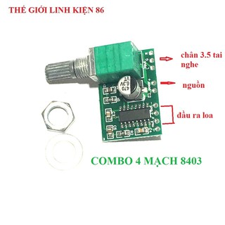 4 mạch khuếch đại âm thanh PAM8403 5V 2 kênh amply 3x2w