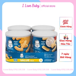 Bánh ăn dặm Gerber lùn Lil Crunchies hình que 42g
