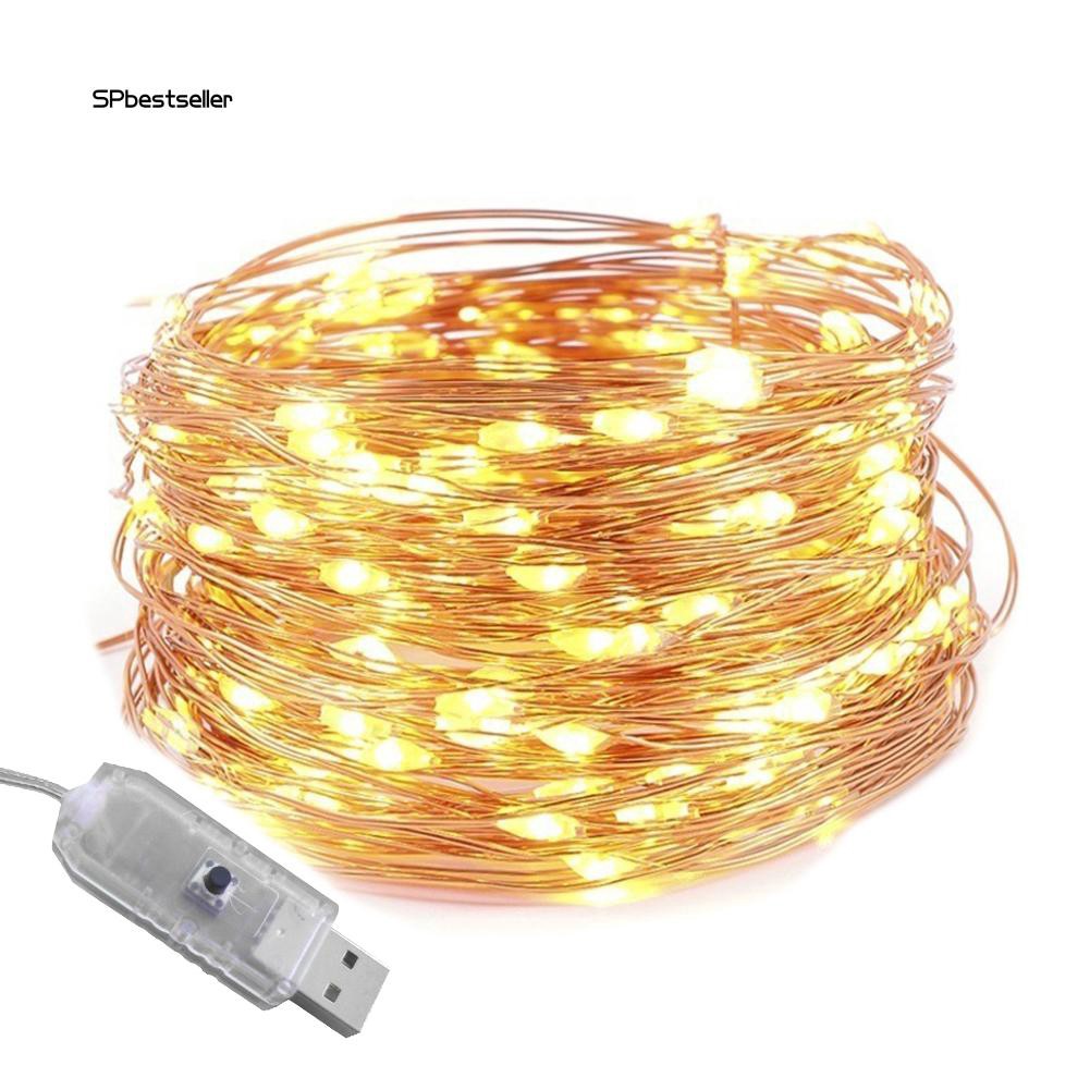 Dây đèn led phát sáng trang trí tiệc giáng sinh SPBS_5 / 10m USB