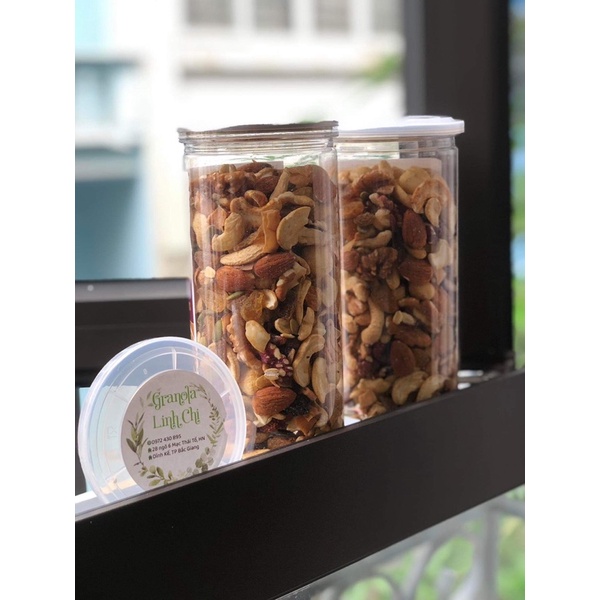 [Vị Mật ong - Vani]  Granola siêu hạt 5% yến mạch thơm ngon giòn rụm hỗ trợ giảm cân, thực phẩm tốt cho mẹ và bé