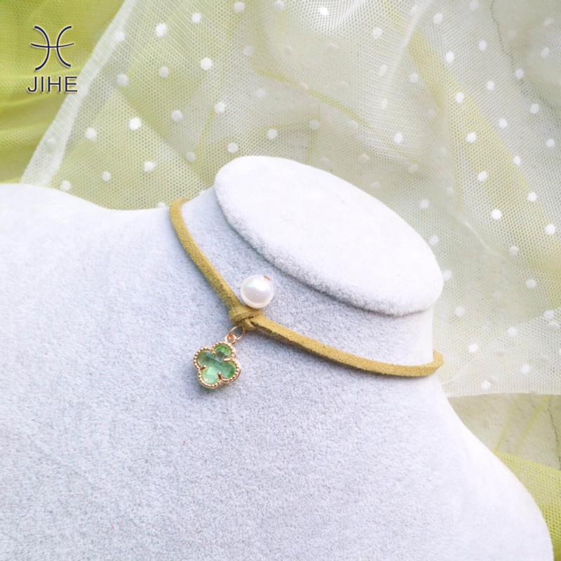 Vòng Cổ Choker Màu Xanh Lá Cây Thời Trang Hàn Quốc