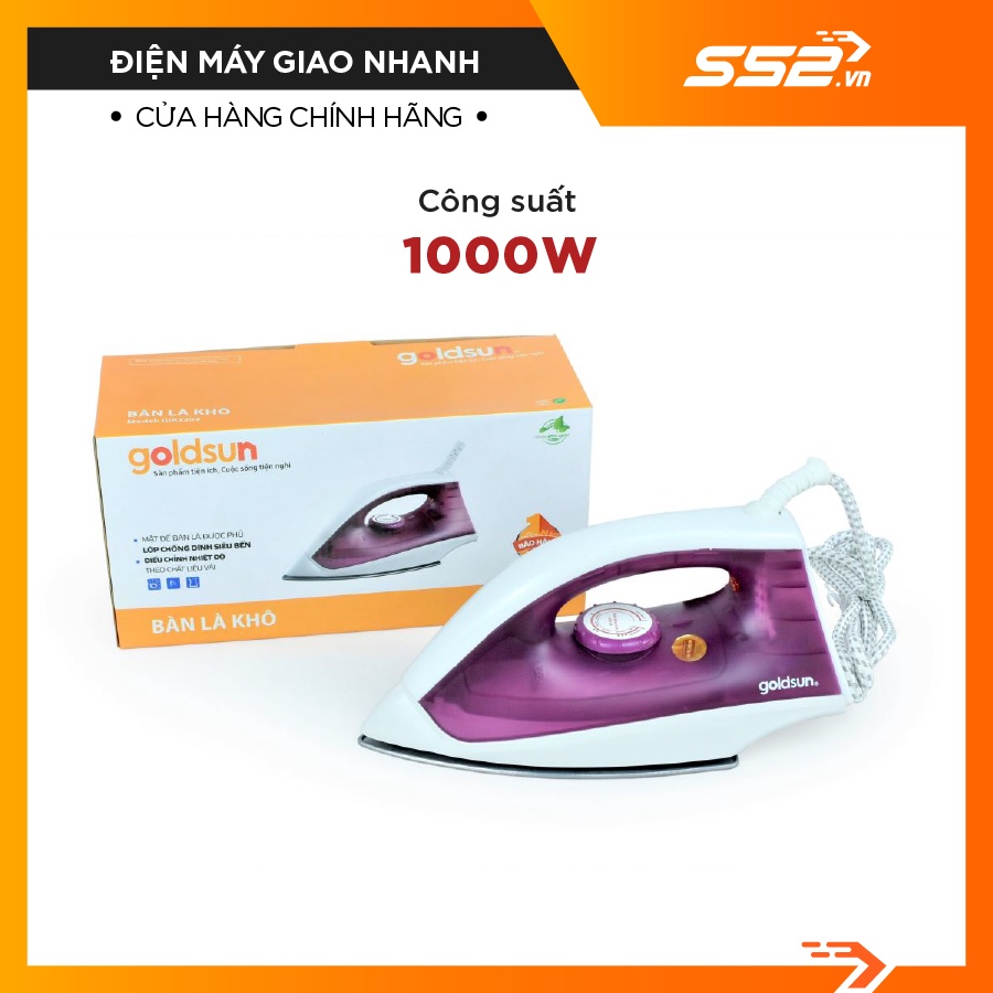 Bàn là khô Goldsun GIR2202-Hàng Chính Hãng