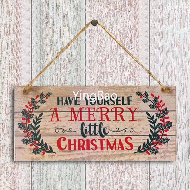 Bảng Gỗ Treo Cửa Trang Trí Giáng Sinh / Năm Mới