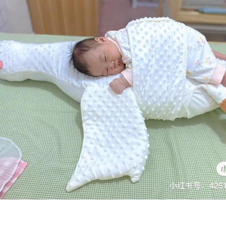 Gối Vịt Trắng Nằm Sấp Chống Đầy Hơi , Dùng Cho Trẻ Sơ Sinh [Hàng Organic Chất Lượng Cao]