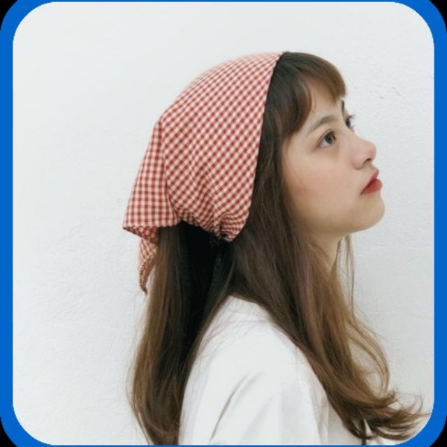 Bandana kẻ caro nhiều màu cực thời trang - Sỉ lẻ khăn turban giá rẻ