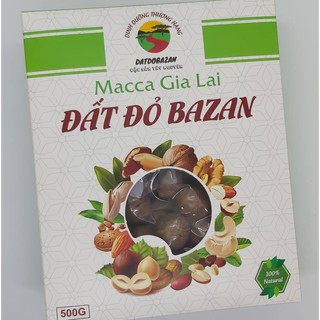 Hộp 500 gram hạt macca đất đỏ bazan sấy chín, nứt tách tự nhiên, đặc sản gia lai - tây nguyên