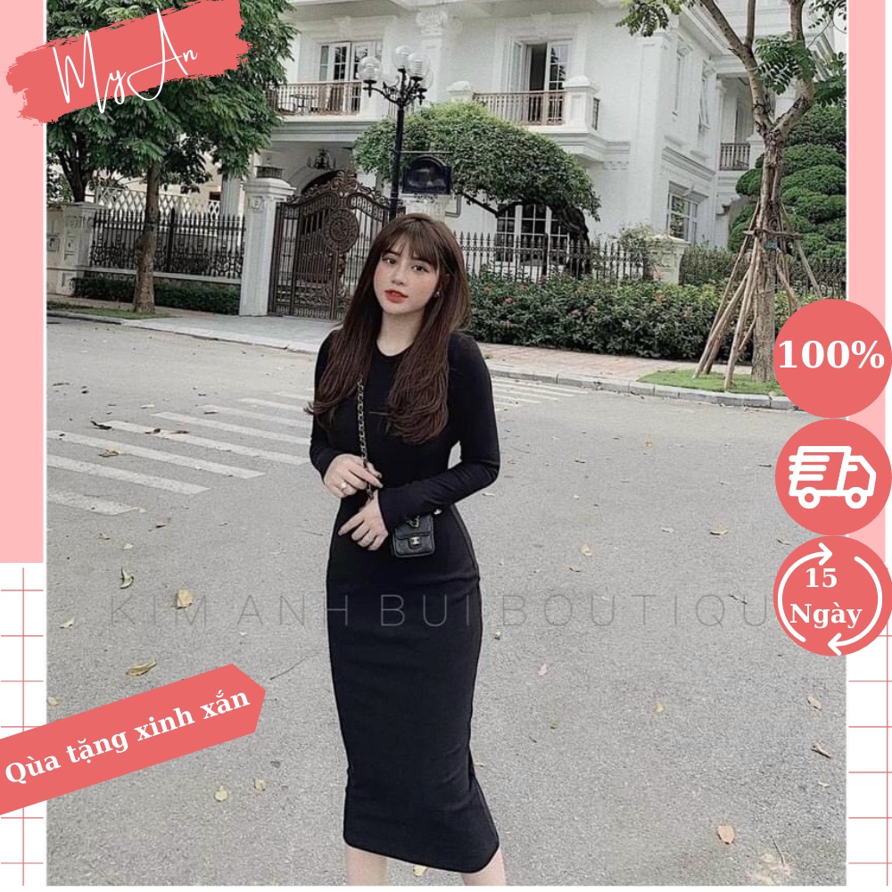 [ Hàng Cao Cấp Loại 1 ] Váy len body không cổ, chất liệu len tăm cao cấp không bai dão đủ màu - MYAN