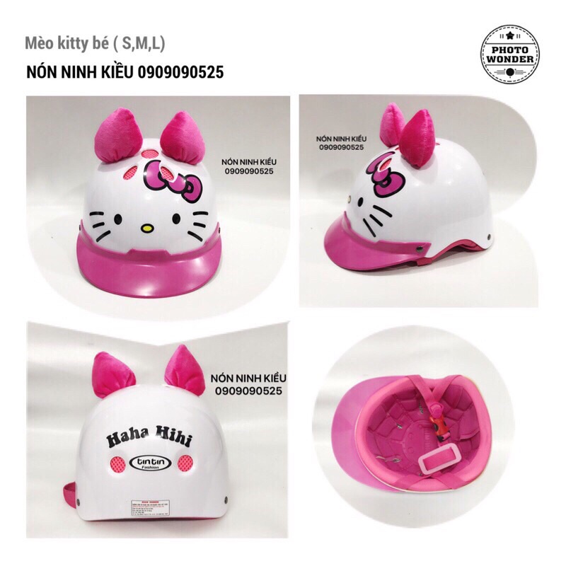 MŨ BẢO HIỂM TINTIN mèo kitty + Pikachu