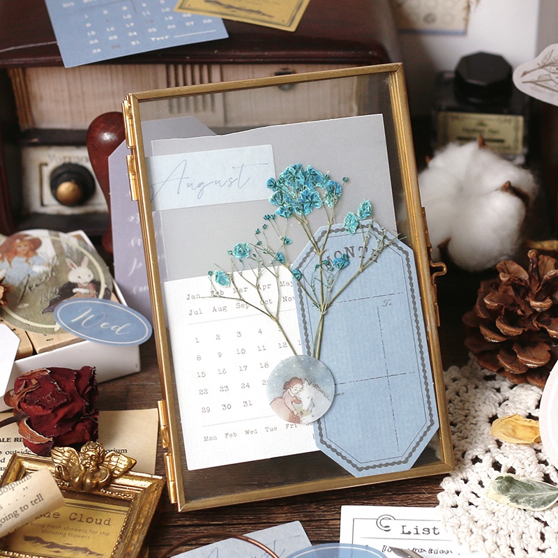 Bộ 30 Miếng Dán Trang Trí Sổ Tay Phong Cách vintage diy