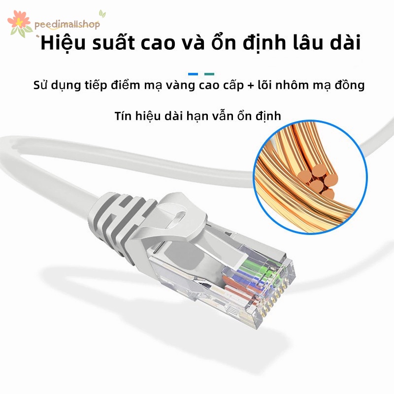 DÂY CÁP MẠNG Cat 6 Đã Được Bấm Sẵn 2 Đầu: 10m,15m, 20m, 30m Dây Cáp Mạng Lan Chính Hãng Giao Điện Mạng