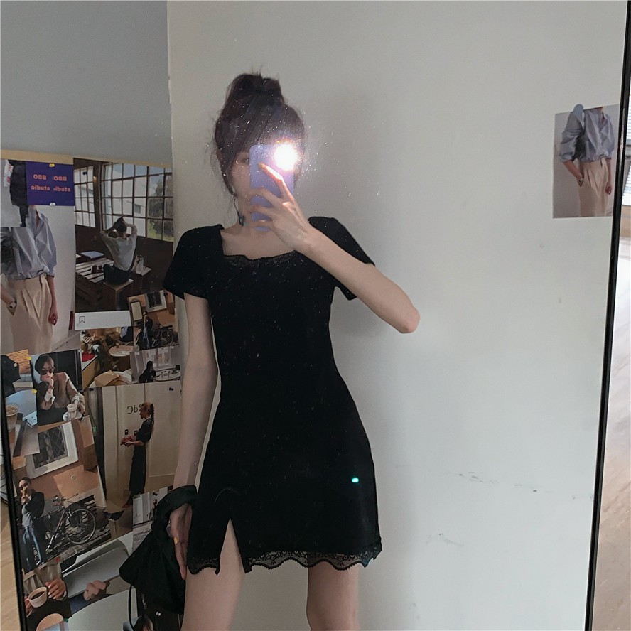 Women's dresses/knee-length skirts//bag hip skirts/lace stitching dresses/Slim fit with A-line skirt skirt/ | BigBuy360 - bigbuy360.vn