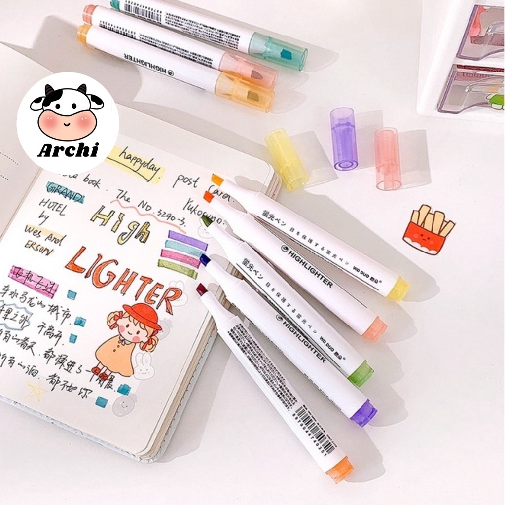 Bút highlight, bút dạ quang ♥️HOT TREND♥️ gam màu pastel dễ thương sử dụng lâu bền màu đa dạng