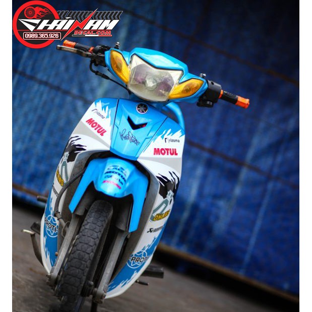 Tem Trùm Sirius Xanh Trắng Motul