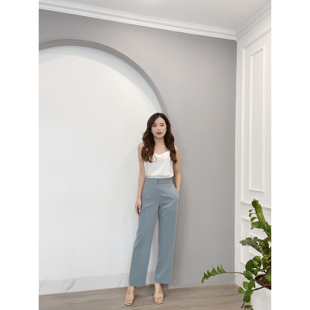 Quần Ống Xuông Cao Cấp Cạp Xếp Li Min House