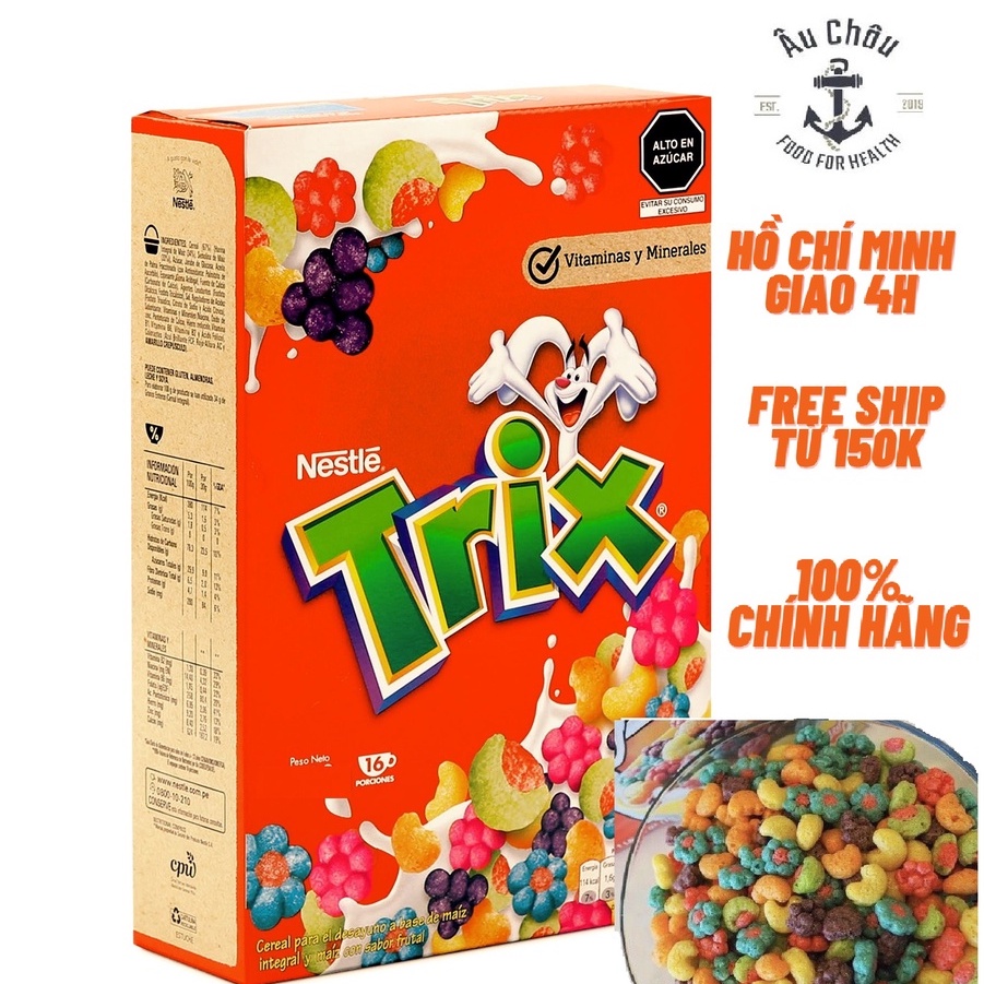 Ngũ cốc ăn sáng cho trẻ em 6 vị trái cây NESTLE TRIX 330gr NK từ Chile